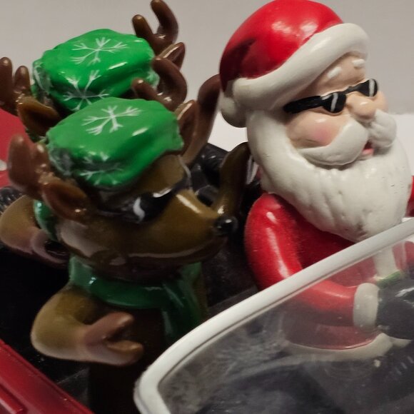 Santa Christmas GEMMY Low Rider Impala Car with 2 Reindeer Animated Light Music - Picture 14 of 15